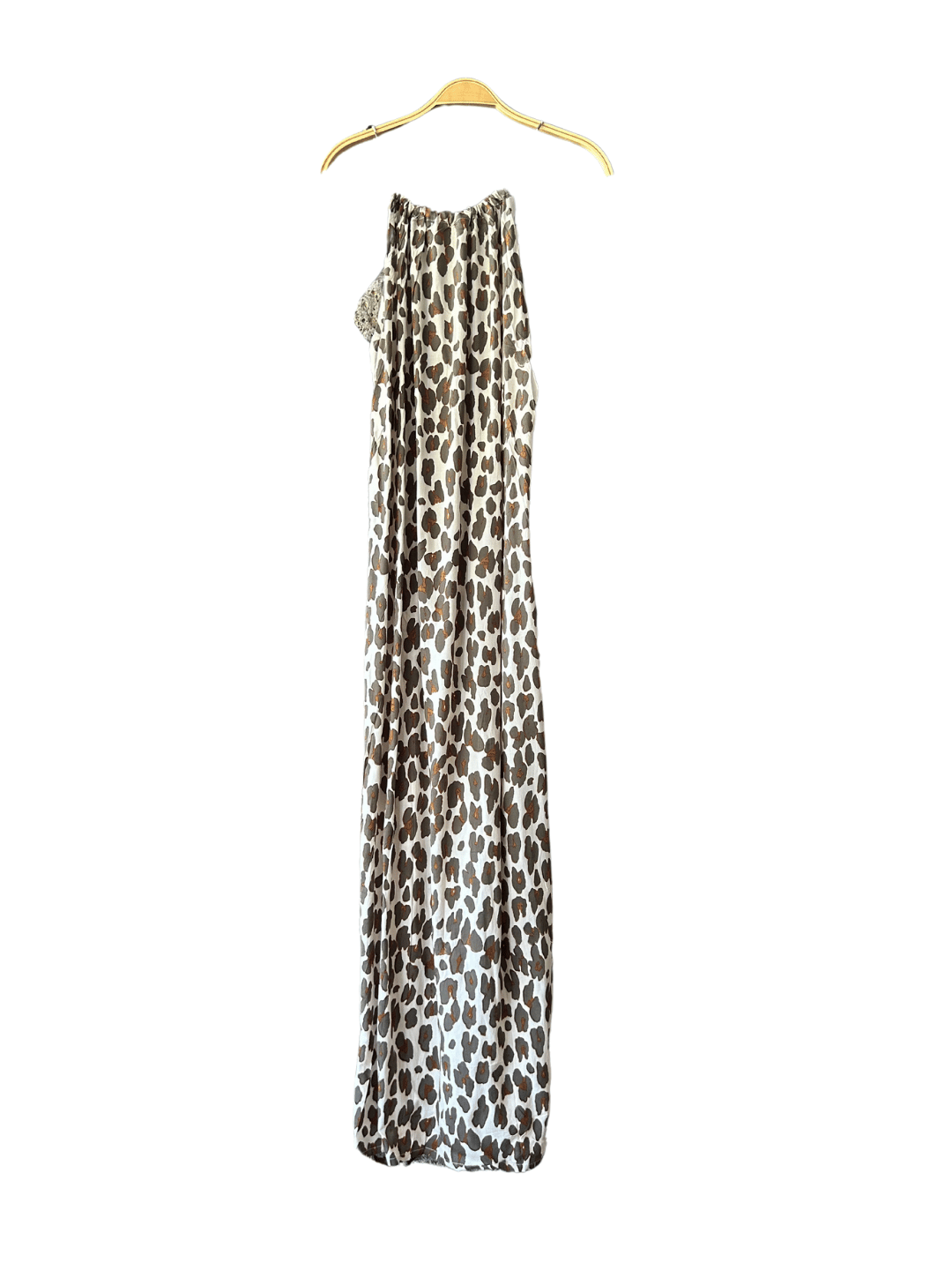 Robe longue dos nu en viscose à imprimé léopard, pour une allure sauvage et sophistiquée. Un must-have pour toutes les fashionistas en quête d'un look tendance. Achetez en ligne et bénéficiez de la livraison gratuite.